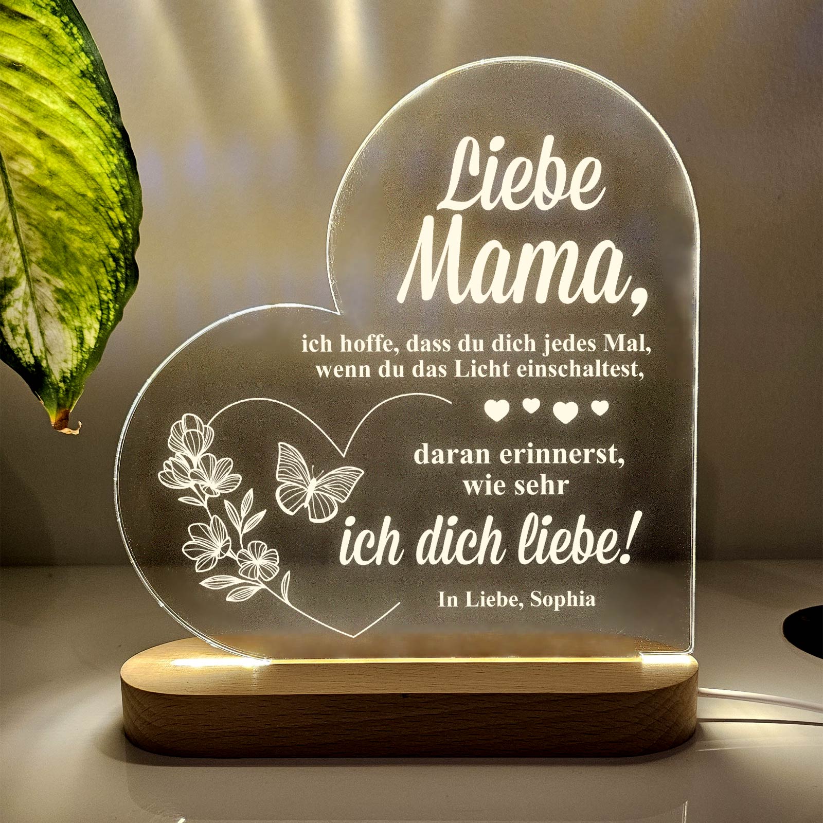 Erinnerungs-Herz – Lampe