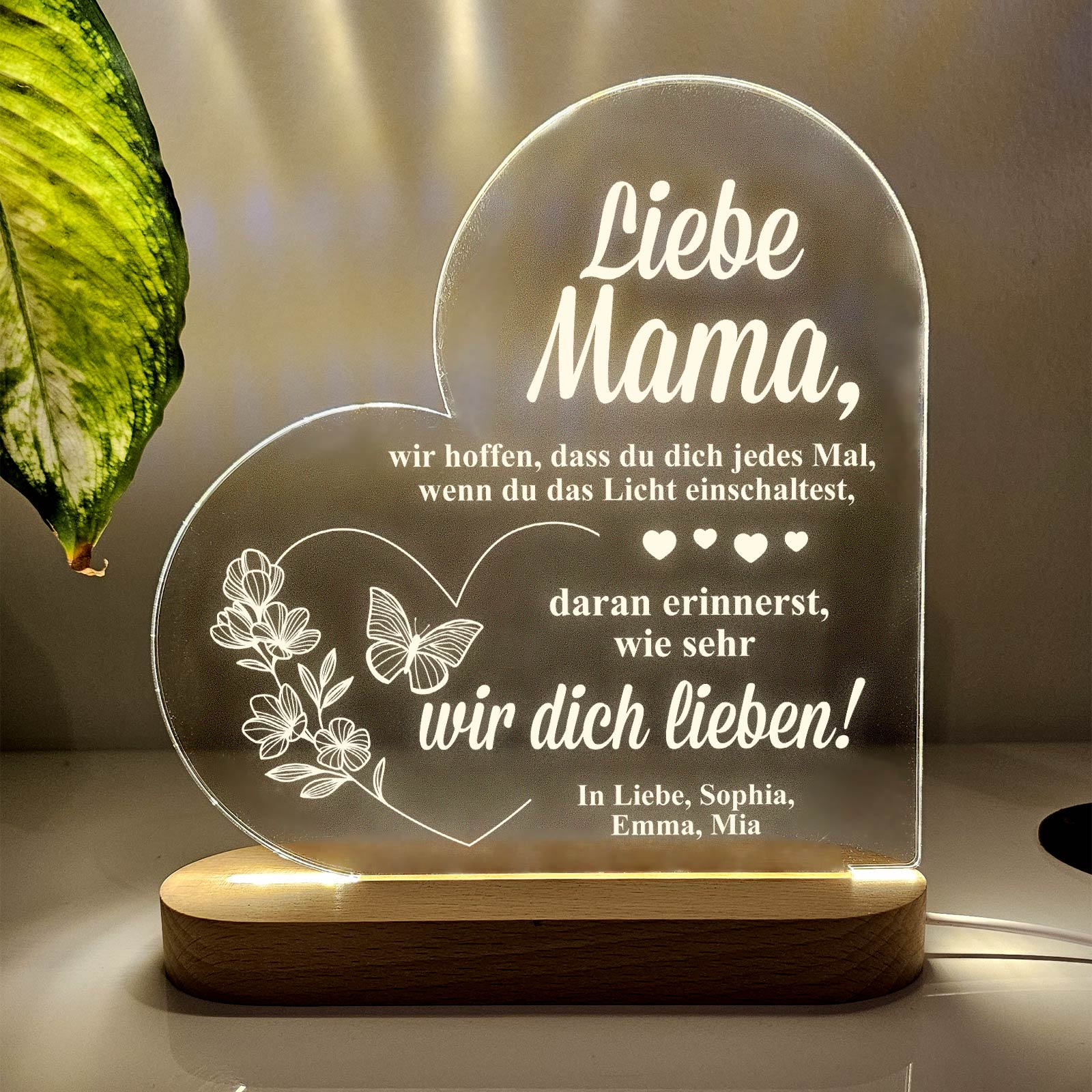 Erinnerungs-Herz – Lampe