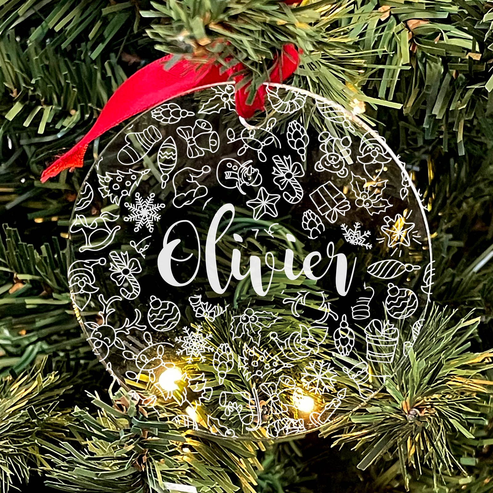 Weihnachts-Doodles mit Namen - Weihnachtsdeko