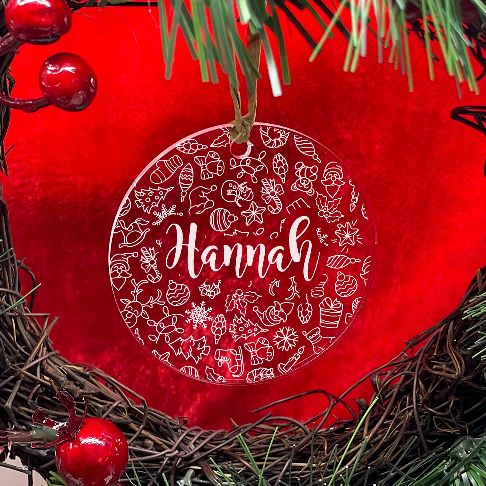 Weihnachts-Doodles mit Namen - Weihnachtsdeko