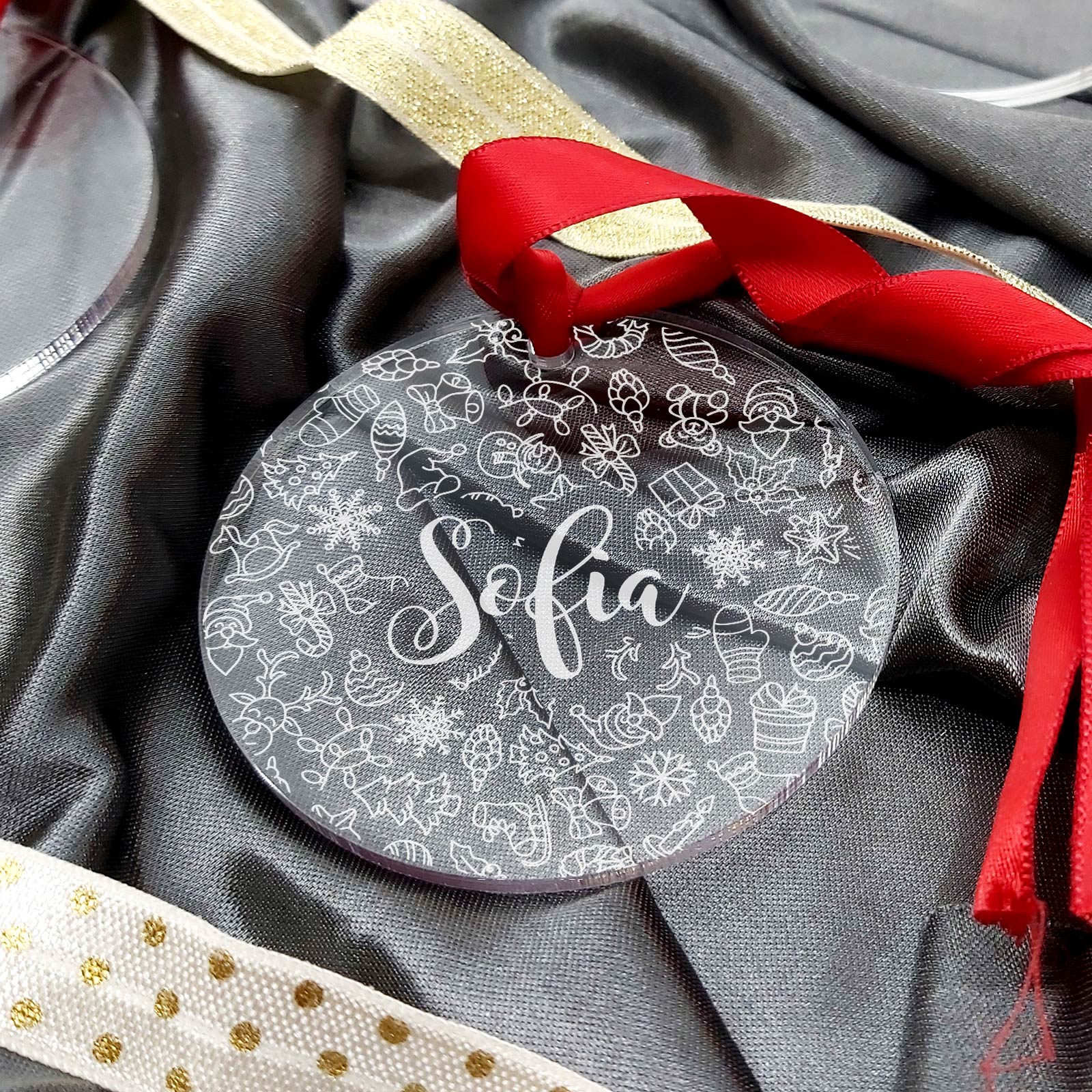 Weihnachts-Doodles mit Namen - Weihnachtsdeko