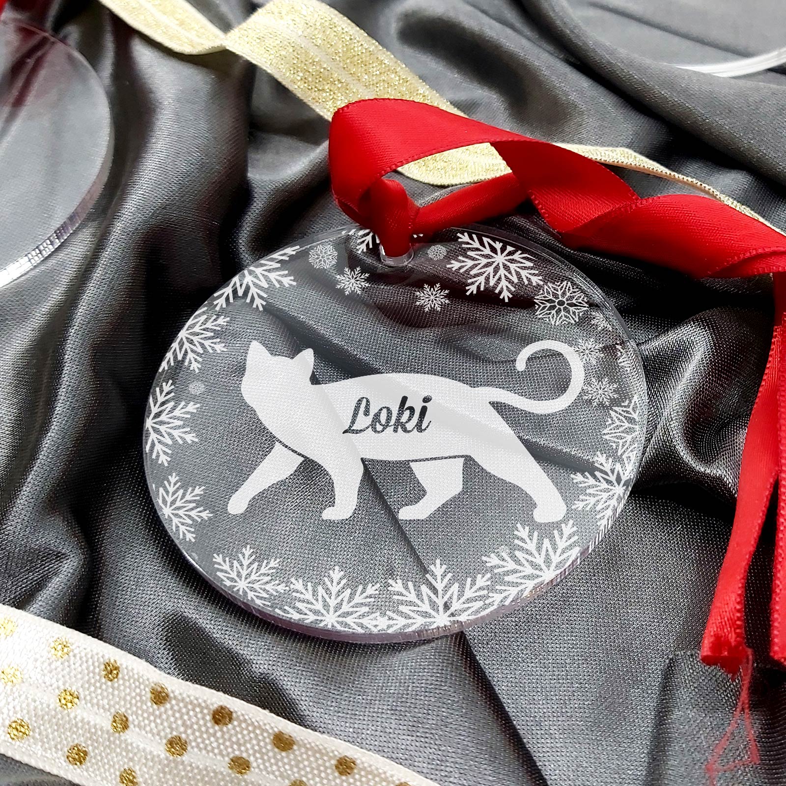 Weihnachtsdeko mit Katzenmotiv